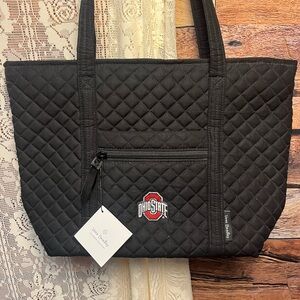 Vera Bradley Ohio State OSU Black Quilted Collegiate Tote Bag